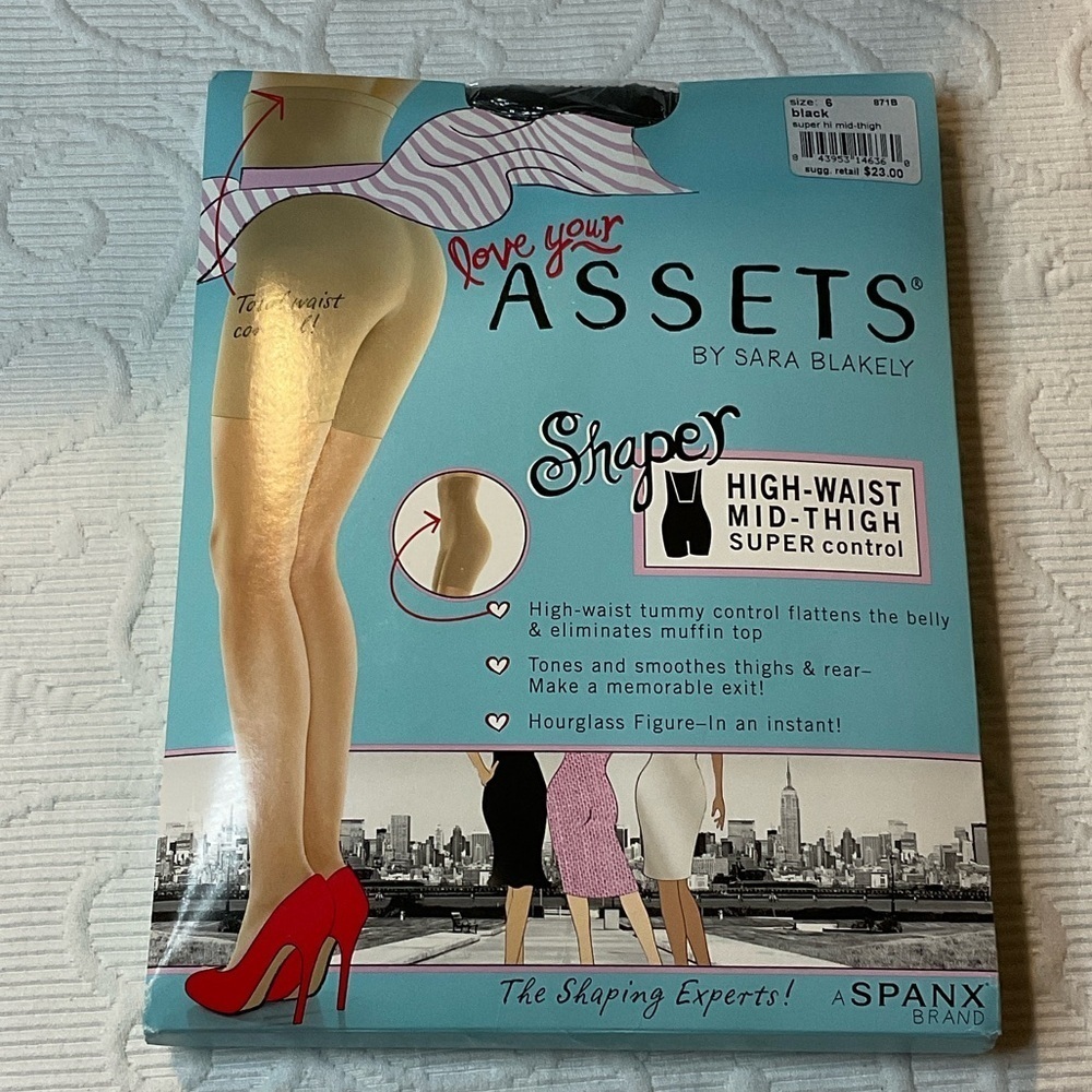 SPANX Love Your Assets High-Waist Shaper in Black. NEW. Size 6
